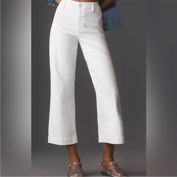 Paige Nellie Cropped Jeans in Crisp White - Picture 3 of 14
